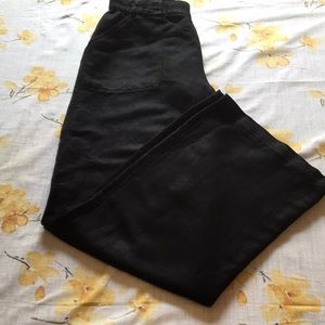 Coldwater Creek natural fit wide leg linen pants